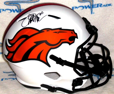 TERRELL DAVIS SIGNED DENVER BRONCOS LUNAR ALT. REPLICA F/Sz HELMET - J.S.A. Cert - Image 1 of 4