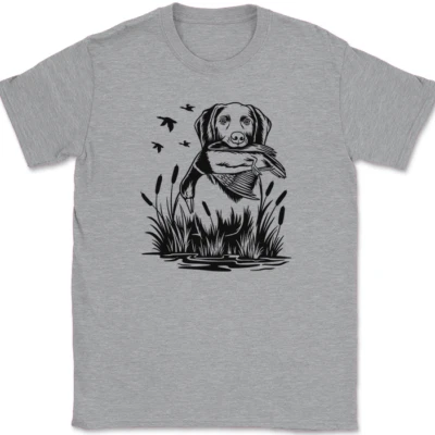 Camiseta Pájaro Perro Pato Caza Hobby Rifle K9 Amante de los Animales Divertido Regalo Camiseta Foto 1 de 4