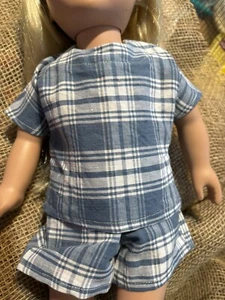 Clothes for 18" American Girl Doll OG 2-Pc Outfit TOP & SHORTS New  Plaid Outfit - Picture 1 of 6