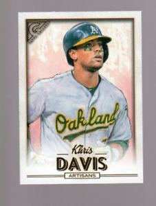 2018 Topps Gallery Artisans Khris Davis Baseball Card Oakland Athletics