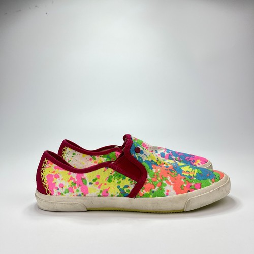 Scarpe casual UGG Punch Paint Splatter slip on flat sneaker donna taglia 9