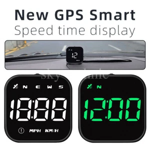 Digital Car HUD GPS Speedometer Head Up Display MPH KMH Compass Overspeed Alarm - Bild 1 von 13
