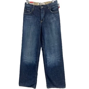 Gap Sz 14 Regular Youth Boys Unisex Loose Fit Wide Leg Dark Wash Denim Jeans NWT - Picture 1 of 7
