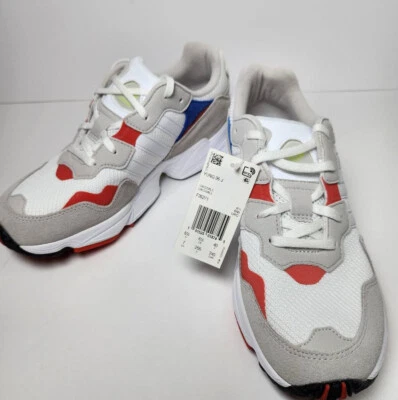 Adidas Yung-96 J Big Kids Size 7 White Red F35271 Chunky Sneakers NEW IN BOX - Image 1 of 4