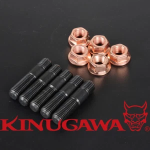 Turbo Stud Kit Egged Nuts M8x1.25mm Garrett GT25 GT28 T28 for Nissan 43mm Long - Picture 1 of 2