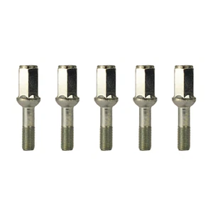 5 x Bulloni Ruota M12 x 1,5, 39mm Filettatura, Raggio Testa Estesa (Argento) - Foto 1 di 1