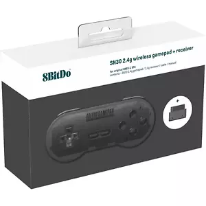 8BitDo SN30 2.4g Wireless Gamepad & Receiver | Transparent Edition | New - Picture 1 of 6