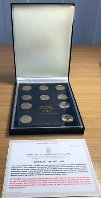 2007 State Quarter Collection * uncirculated * COA 10 U.S. coins * UCG [nm] - Image 1 of 4