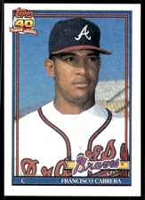 1991 Topps Francisco Cabrera Atlanta Braves #693