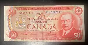 1975 BANK OF CANADA FIFTY 50 DOLLARS BILL