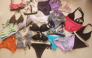Women's Size Small Bathing Suit Mixed Lot. 24 PIECES TOTAL. 
