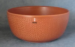 IITTALA Sarjaton Letti Ciotola Argilla Rossa, Ottime Condizioni - Foto 1 di 2