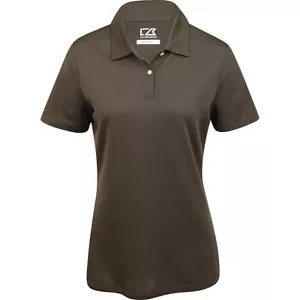 NUOVISSIMA POLO DONNA CUTTER BUCK ELLIOT BAY GOLF SHIRT DONNA PICCOLA MARRONE - Foto 1 di 3