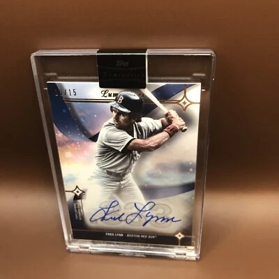 Luminaries Fred Lynn Hit Kings 2023 autógrafo automático #10/15 Medias Rojas Foto 1 de 2