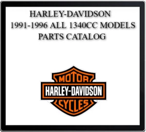 HARLEY-DAVIDSON 1991-1996 ALL 1340CC MODELS PARTS CATALOG MANUAL DVD - Picture 1 of 1