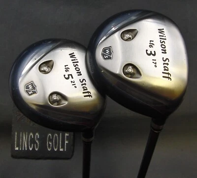 Set of 2 Ladies Wilson Staff LF6 17° 3 & 21° 5 Woods Ladies Graphite Shafts - Image 1 of 4