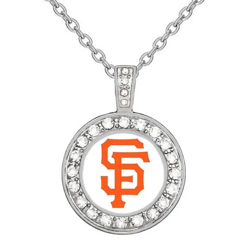 San Francisco Giants Womens Sterling Silver Chain Link Necklace With Pendant D18 Cover