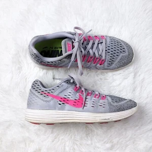 Nike Lunarlon Women’s 9 Gray Pink Running Sneaker Trainer Running - Picture 1 of 5