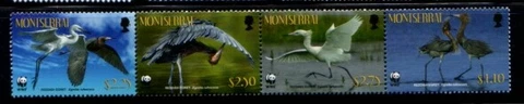 MONTSERRAT Reddish Egret (World Wildlife Fund) MNH set Cover