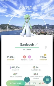 Pokemon Trade Go -Gardevoir- Non-Shiny Background Nagasaki-Trade - Picture 1 of 1