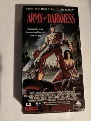 Army of Darkness (VHS, 1993) Bruce Campbell Sam Raimi Horror Evil Dead Foto 1 de 3