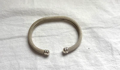 Brazalete de malla 925 de plata de ley vintage Alemania O2 Foto 1 de 4