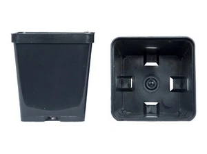 Vasi quadrati colore nero 9x9x10 cm (n.10 pezzi), ditta Arca - Foto 1 di 1