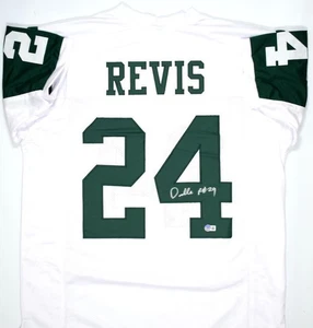 Darrelle Revis Autographed White Pro Style Jersey - Beckett W Hologram *Silver - Picture 1 of 12