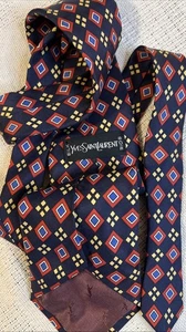 Vintage EUC Classic Yves Saint Laurent YSL 80s Silk Tie Men’s Necktie Power Tie - Bild 1 von 5