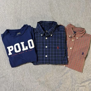 Boys Size 8 Polo Ralph Lauren Long Sleeve Lot (3) - Picture 1 of 10