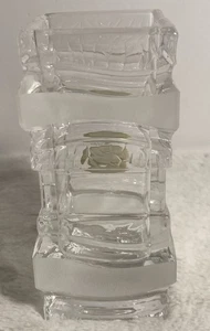 Vintage Warmensteinach Glaswerke heavy lead crystal hand-cut 24% PbO glass vase - Picture 1 of 18