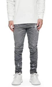 Lila Marke Drop Fit Mid Rise mit schmalem Bein getragen grau Jeans Größe: 28 Neu mit Etikett - Bild 1 von 10
