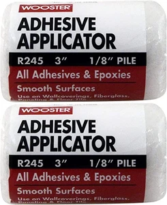 Wooster Genuine 3" Adhesive Applicator 1/8" Nap Roller Cover 2-Pack, R245-3-2PK - Picture 1 of 1