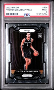 2023-24 Panini Prizm #136 Victor Wembanyama RC Rookie Spurs PSA 9 como nuevo - Imagen 1 de 3