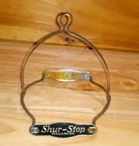 Antique Shur Stop Glass Fire Extinguisher Hanging Bracket (Bracket Only No Bulb) - Picture 1 of 9