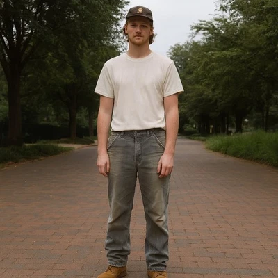 Vintage Carhartt Relaxed Fit Pants Mens 34x32 Distressed Carpenter Gray Workwear - Image 1 of 4
