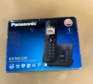 Panasonic KX-TGC220 Digital Cordless Answering System Black 1 Handset SKU box 19 - Afbeelding 1 van 4