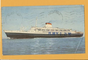 1961 TN Cristoforo Columbo Postcard - Italia Line - Picture 1 of 2