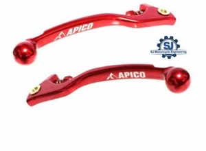 APICO ELITE BETA TRIALS FRONT BRAKE & CLUTCH LEVER SET GRIMECA RED EVO - Picture 1 of 1