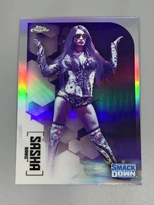Sasha Banks 2020 Topps Chrome WWE Base Refractor #57 WWE SmackDown - Picture 1 of 2