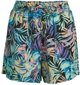 Time and Tru Women's Size Small & Plus 2XL Linen Blend Shorts Smocked Waist - Picture 1 of 13
