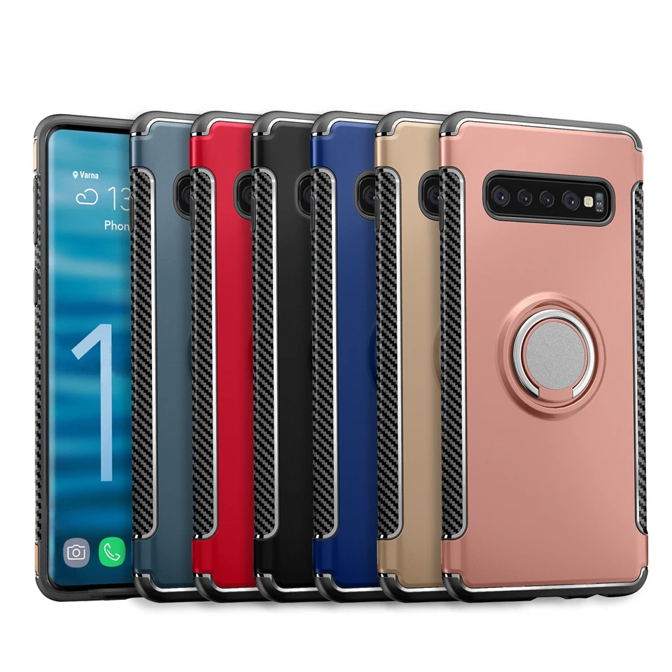 MIGNOVA For Samsung Galaxy S10 S10e S10 Plus Ultra Thin Slim Cover Case 360° Swivel Ring