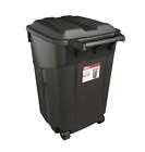 45 Gallon Heavy Duty Plastic Garbage Can w/Lid &Handle Home Trash Can w/Wheel US