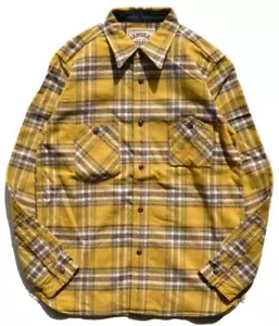 Camisa de franela cepillada a cuadros Samurai $300 amarillo mostaza SNL21-02-EMBALAJE ORIGINAL XL - Imagen 1 de 7