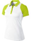 Nike Kadin Sphere Polo T-Shirt Large Fitted White Green 599042 103 - NEW