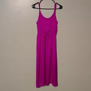 Athleta Midi Dress Spaghetti Strap Pink Womens Size XS - Picture 1 of 4