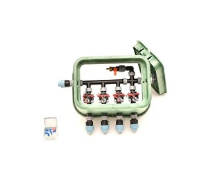 4er-Ventilbox Hunter PGV mit Durchflussregulierung und Druckluftanschluss, 25 mm - Picture 1 of 4