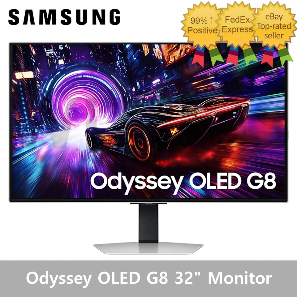 SAMSUNG Odyssey OLED G8 S32FG812 32" Gaming Monitor QD-OLED in 4K 240Hz 0.03ms - Image 1 of 4