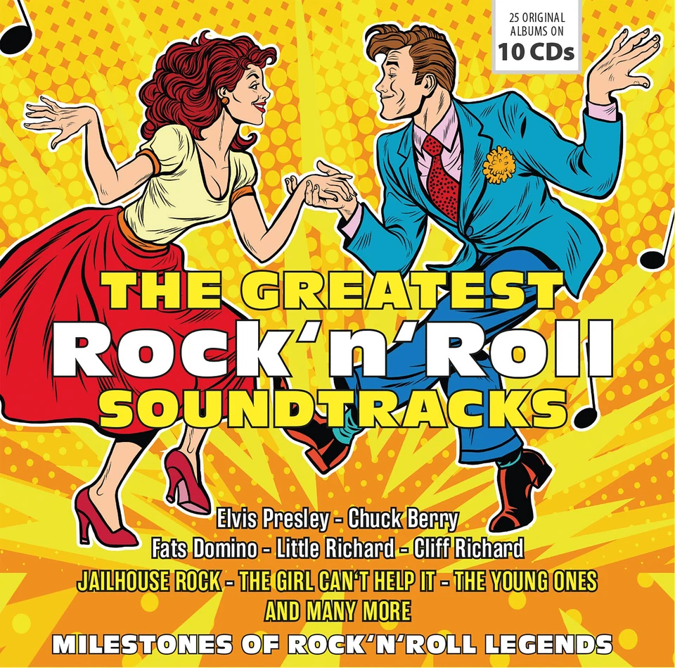 The Greatest Rock'n'Roll Soundtracks PRESLEY BERRY DOMINO HALEY RICHARD 10CD NEW - Imagem 1 de 1
