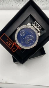 NY London Bling Blue Dial Silver Analogue Watch 7709F - Picture 1 of 3
